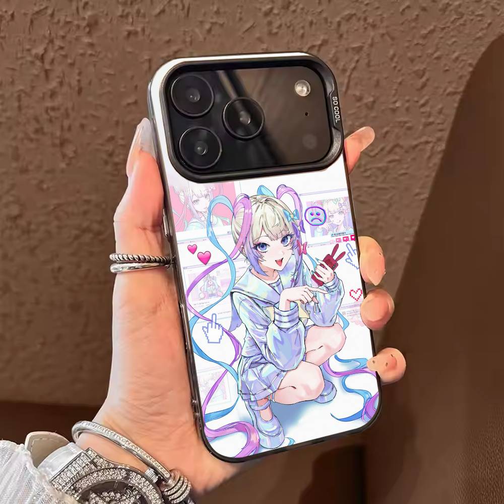 Нуждающаяся G-Girl Аниме Передозировка Чехол для Телефона Для iPhone 17,16,15,14,13,12,11,Pro Max,Plus Конфетный Серебряный Чехол