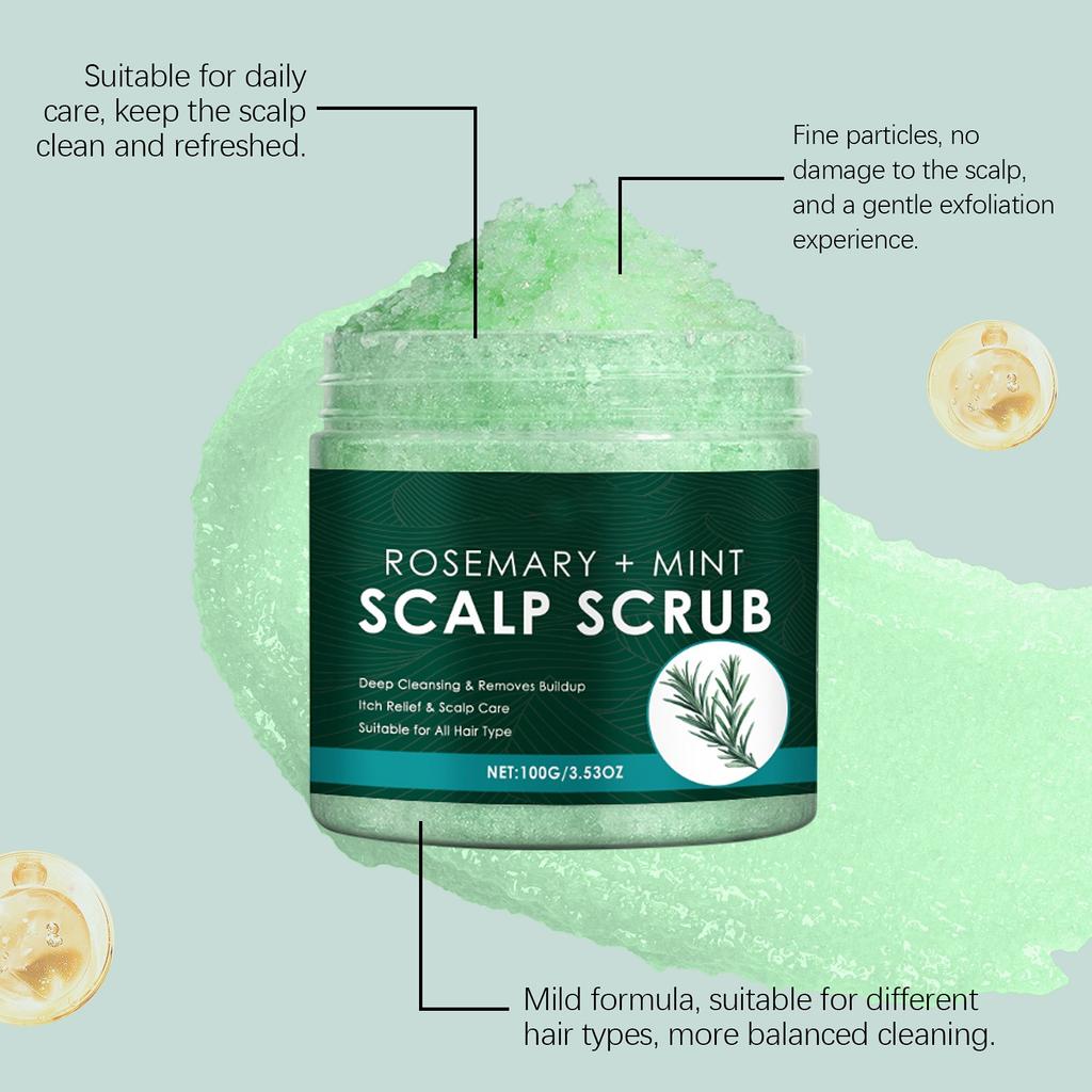 Скраб для кожи головы Мягкое отшелушивание Морское очищающее средство Контроль жирности Против перхоти Освежающий уход