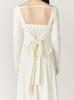 FRAY Back Ribbon Cut Dress FWCO251014 WHT I.D. Women's