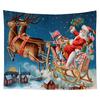 Santa Claus Christmas Tapestry Christmas Tree Wall Decoration Background Fabric Red Stove Tapestry Holiday Happy New Year