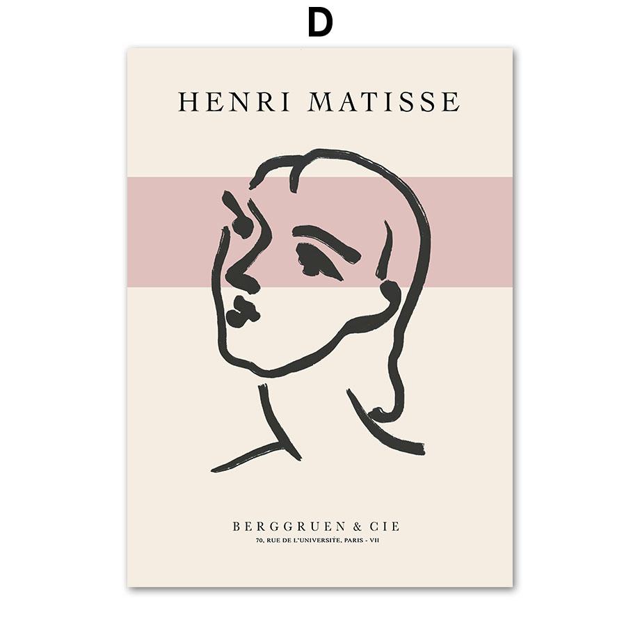 Фиолетовый Анри Матисс, ромашки, коралловые ботанические постеры и принты, настенная живопись на холсте для гостиной, декоративные картины