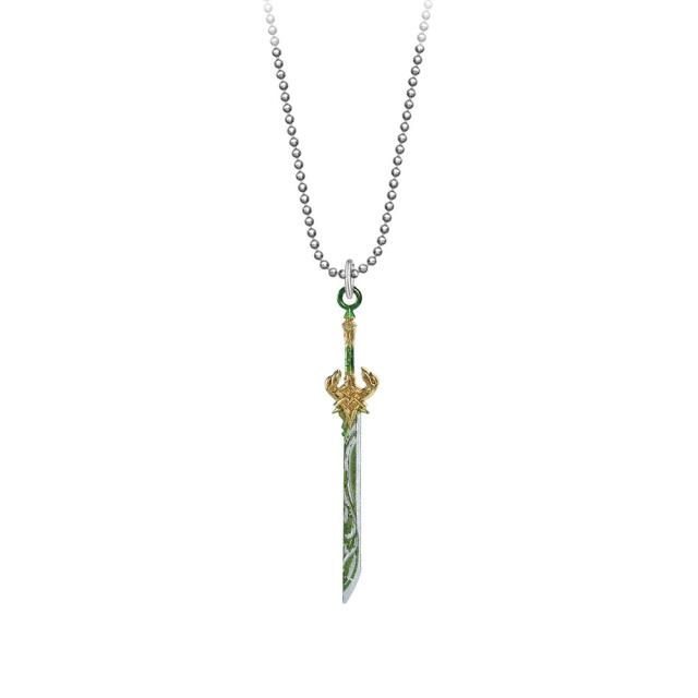 Genshin Impact Оружие Ожерелье Волчье Надгробие Колье Ожерелья Меч Кулон Цепи Из Бисера Ожерелье для Женщин Мужчин Ювелирные Изделия Подарок