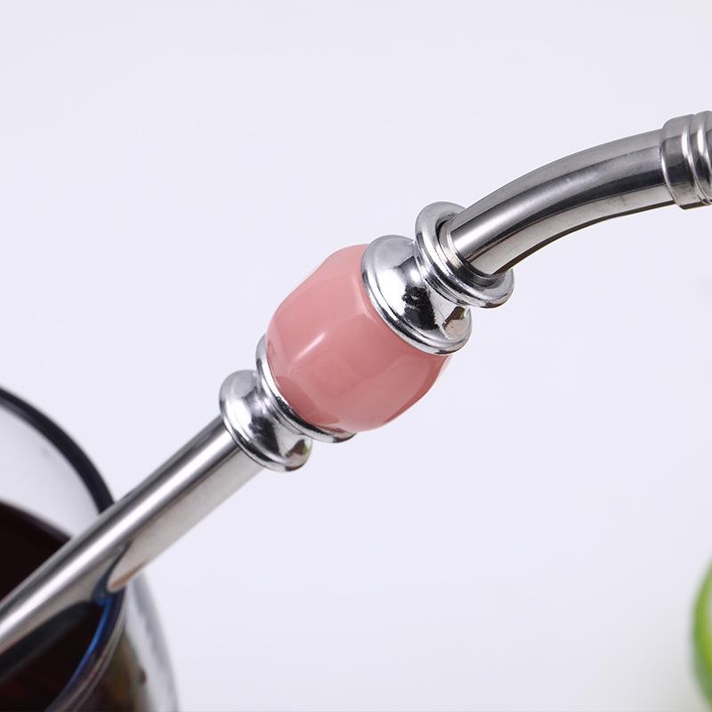 Двусторонняя фильтр-соломинка Ложка из нержавеющей стали для мате Бомбилья Соломинка с кисточкой Длинная ручка Ложка для помешивания Кухонные принадлежности