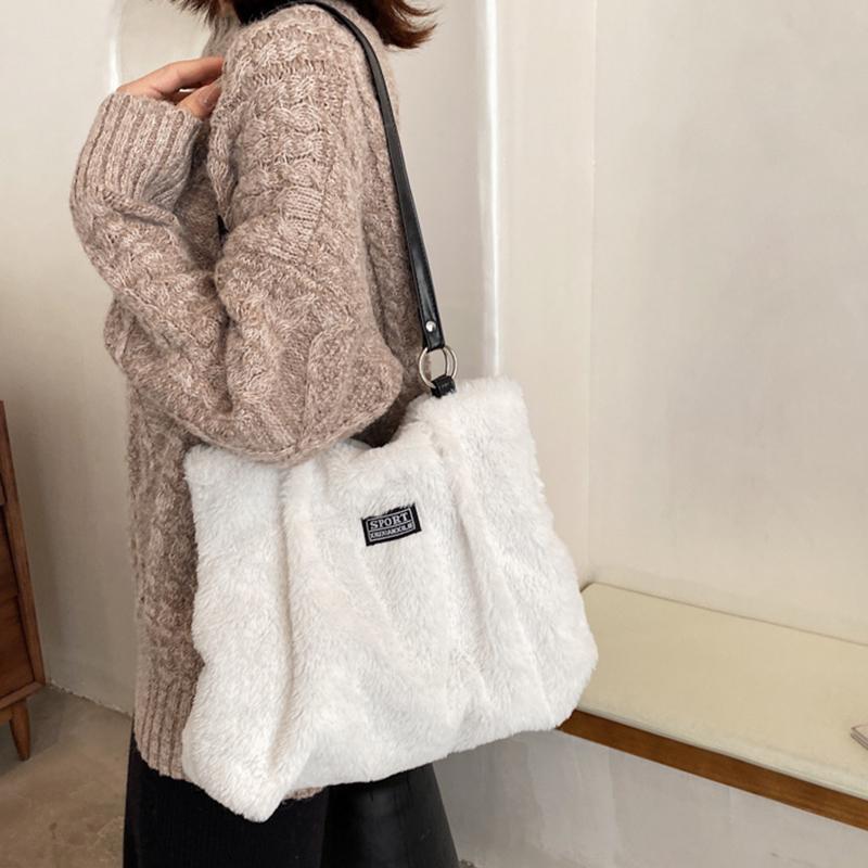 Сумка-тоут для женщин с рисунком коровы, теплая, вместительная, из искусственного меха зебры, на осень и зиму, с ручкой сверху