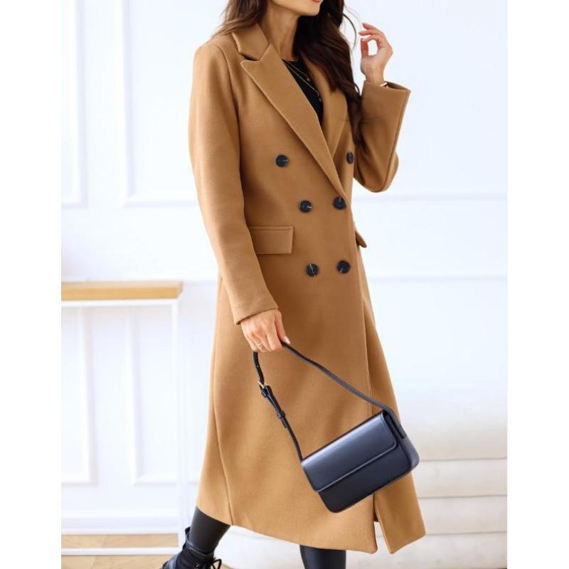 YYFS Женские модные повседневные однотонные куртки и пальто с воротником-поло на осень-зиму с длинным рукавом и принтом