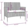 8 piece garden lounge set with cushions poly rattan gray