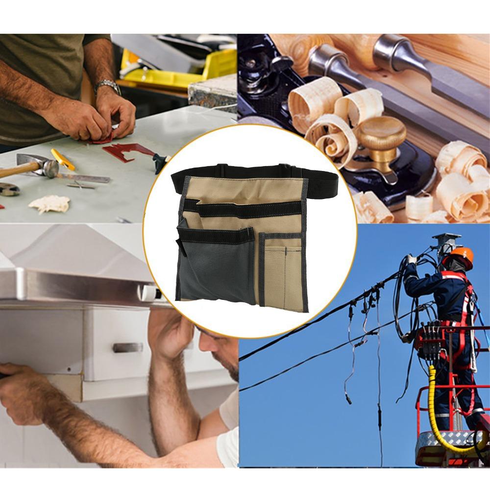 Регулируемая сумка на пояс с 5 карманами, прочная утилитарная поясная сумка для работы плотника