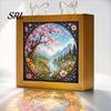 LED Night Light for Kids Acrylic Puzzle Light, 2-In-1 USB Royal Iris Bloom Jigsaw Lamp, Desktop Office DIY Creative Home Ambient Bedroom Living