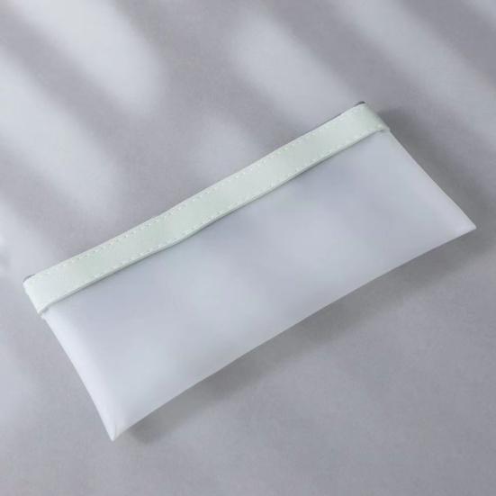 Прозрачный пенал большой емкости на молнии ПВХ водонепроницаемый прозрачный пенал органайзер для кистей для макияжа