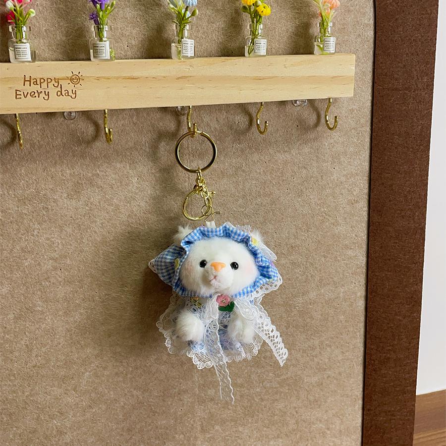 Креативные мультяшные плюшевые подвески-одевалки с мишками, брелоки-котята, мягкие мягкие куклы, милые фигурки пары мишек