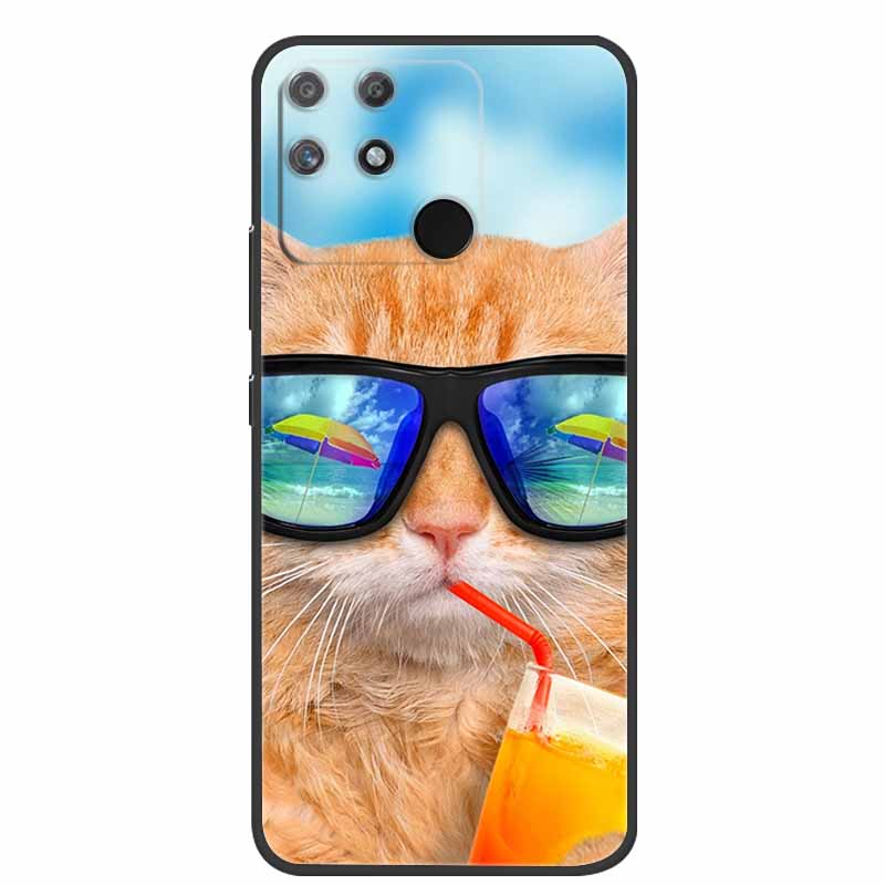 For Redmi 10C Case Redmi10C Black Soft Silicone Phone Case For Xiaomi Redmi 10C Back Cover Case Redmi 10 C Power Funda POCO C40