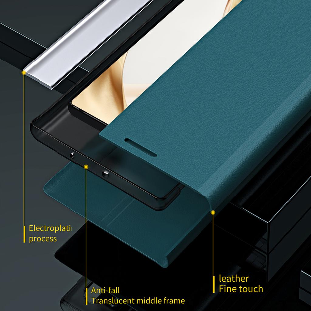 Чехол для Honor 200 Pro 5G Складная подставка Защитный чехол для телефона из ПУ кожи