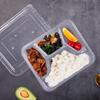 Disposable Four-Compartment Lunch Box with Lids