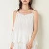 Summer Spaghetti Strap Render Tops Vintage Japanese Solid Color Hollow Out Casual All Match Women Tops