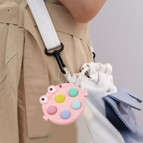 Push Bubble Chain Забавная игрушка-рыба с бусинами Puffer для снятия стресса Quick Push Globefish Сенсорная декомпрессия Непоседа