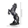 Horse Figurine with Textured Base Resin Modern for Art Collectors