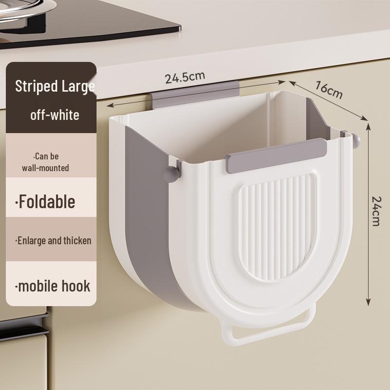 Foldable Wall-Mounted Kitchen Trash Can with Large Capacity