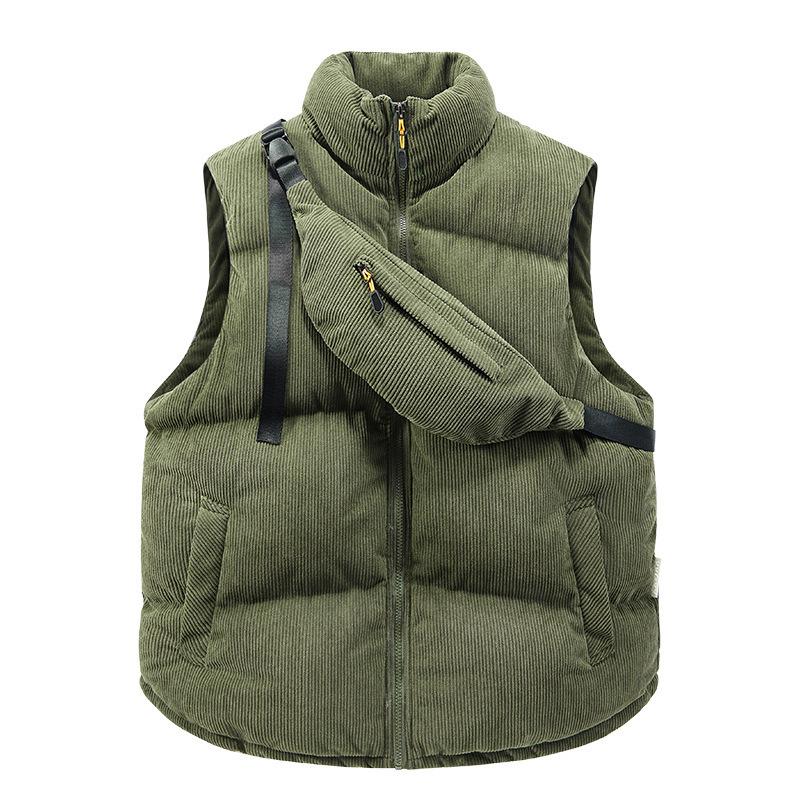 American Trendy Brand Retro Corduroy Vest Men's Autumn and Winter Trend Casual Velvet Cotton Warm Vest Cotton Coat