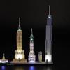 Классический DIY LED Набор для LEGO 21028 Нью-Йорк Собранный Конструктор Игрушка Украшение Регулируемые Аксессуары для Освещения