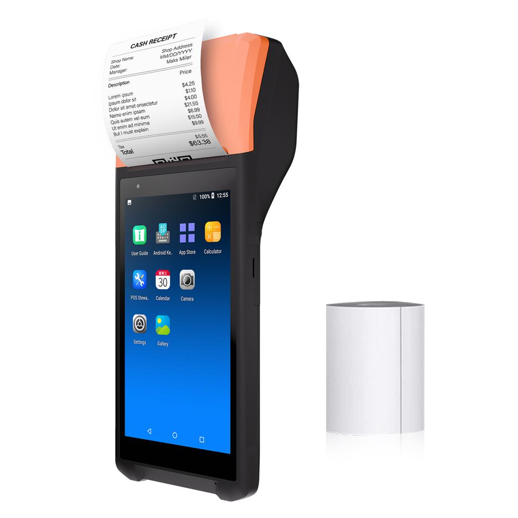 Android 11.0 Barcode Scanner 2D 1D Handheld POS Terminal 5.5 Inch Touchscreen PDA Scanner 2MP Camera for Warehouse