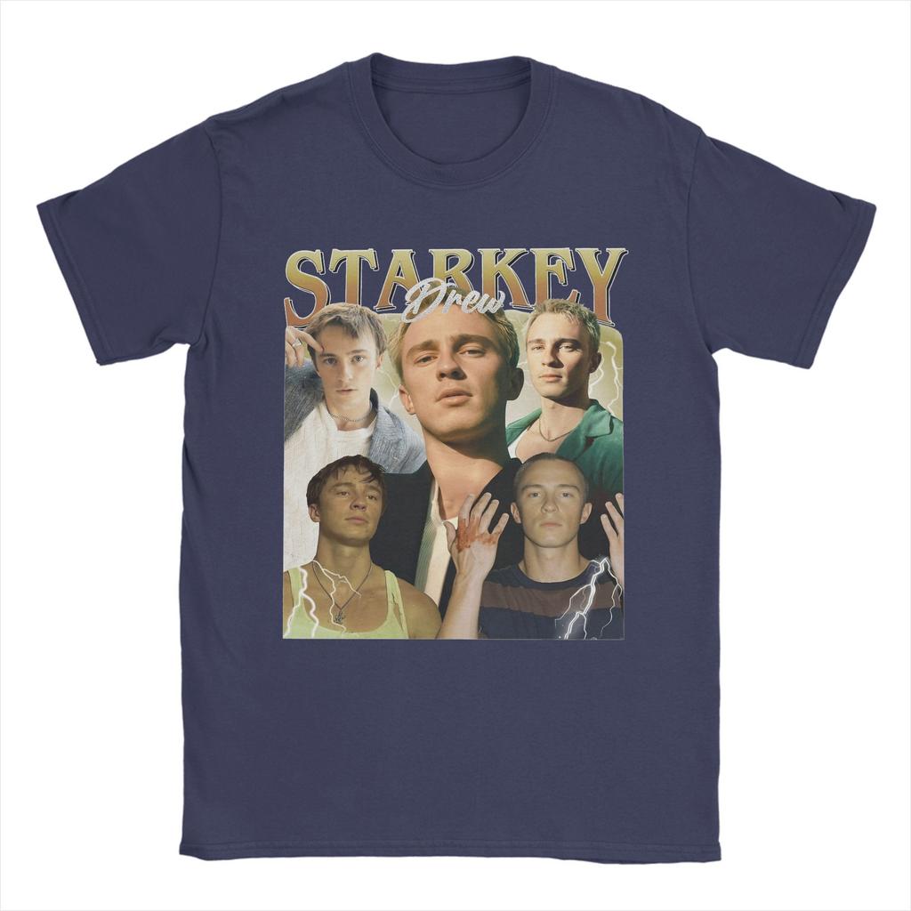 Винтажная футболка Drew Starkey Мужская Хлопковая Смешная Футболка С Круглым Вырезом Футболка С Коротким Рукавом Одежда С Принтом