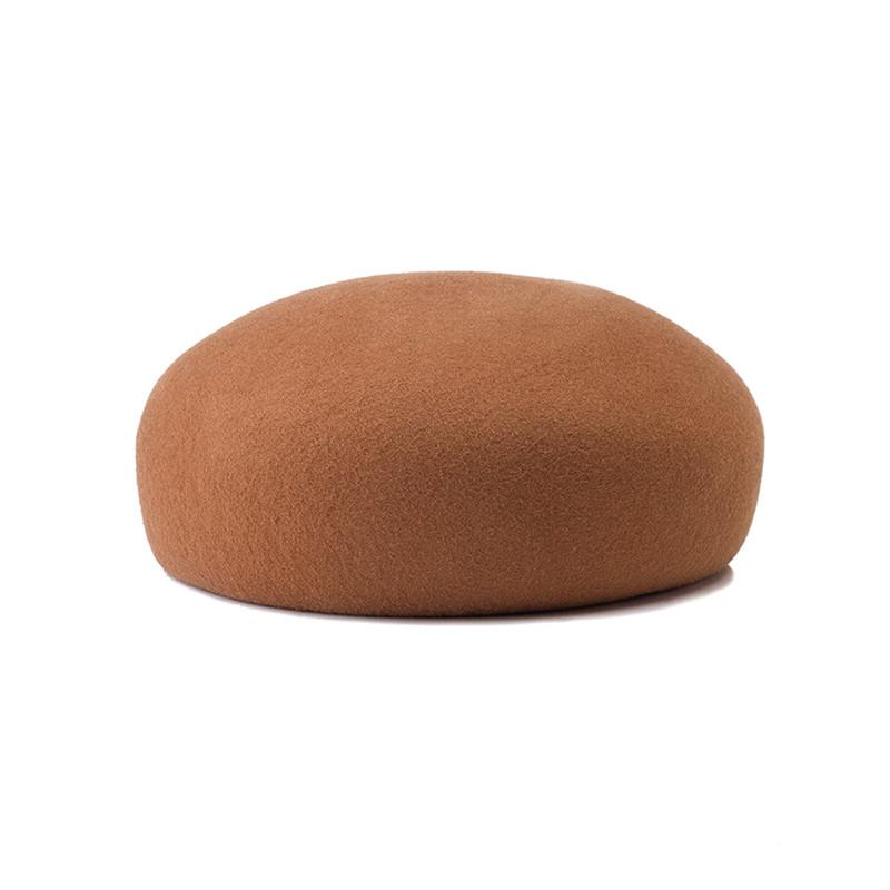 202410-HH2056A весна-зима мягкий шерстяной фетр Трехмерная полная форма хлеба Тыквенный берет шляпа мужчины женщины досуга шляпа художника