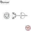 BAMOER, серьги-гвоздики из стерлингового серебра 925 пробы с муассанитом, серьги-гвоздики круглой огранки с лабораторными бриллиантами для женщин, свадебные украшения, подарок