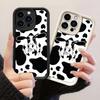 JT349 Принт 'Корова' для iPhone 17 16 15 14 13 Pro Max Samsung S26 S25 Ultra A17 A07 A56 Xiaomi 15T Redmi 15c Note 14 13 Мягкий чехол