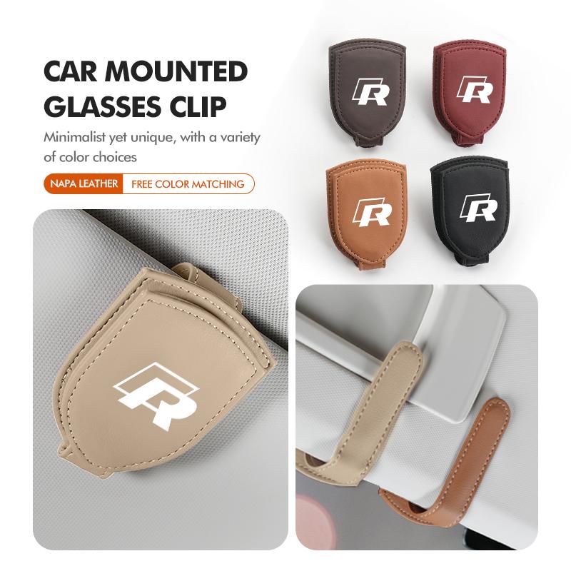 Car Sun Visor Glasses Universal Holder Clip Auto Accessories For Volkswagen VW Golf Polo 4 5 6 Passat B5 B6 B7 CC Jetta Tiguan BHN1