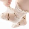Cute Flower Baby Girl Socks Summer Mesh Breathable Newborn Short Socks Princes Ruffle Kids Thin Socks 5 Pairs
