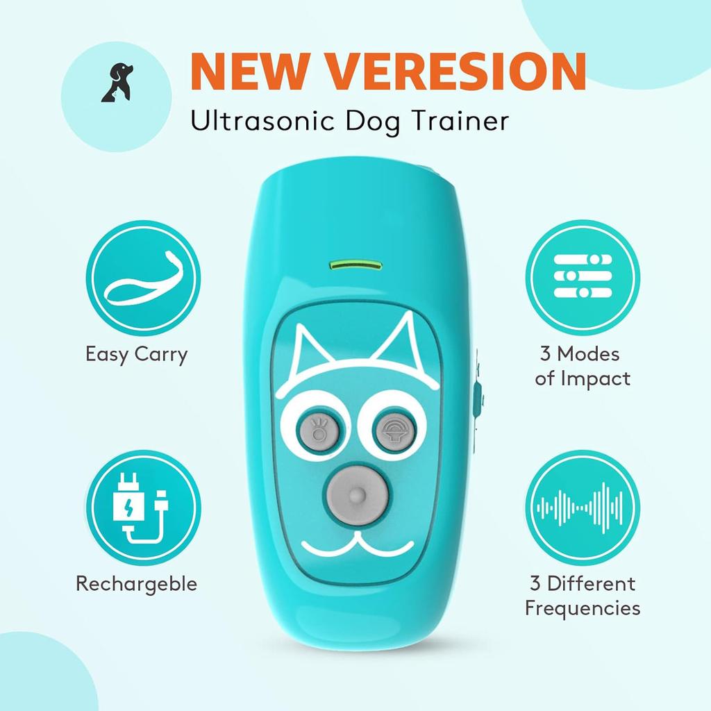 Ультразвуковой отпугиватель собак, портативное устройство для отпугивания собак, устройство против лая собак, портативное устройство для контроля лая собак со светодиодной подсветкой