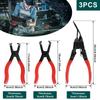 3Pcs Body Clip Pliers Set 30 and 80 Degree Push Pin Pliers V Shaped Panel Clip Removal Pliers Automobile Trim Clip Removal Tool