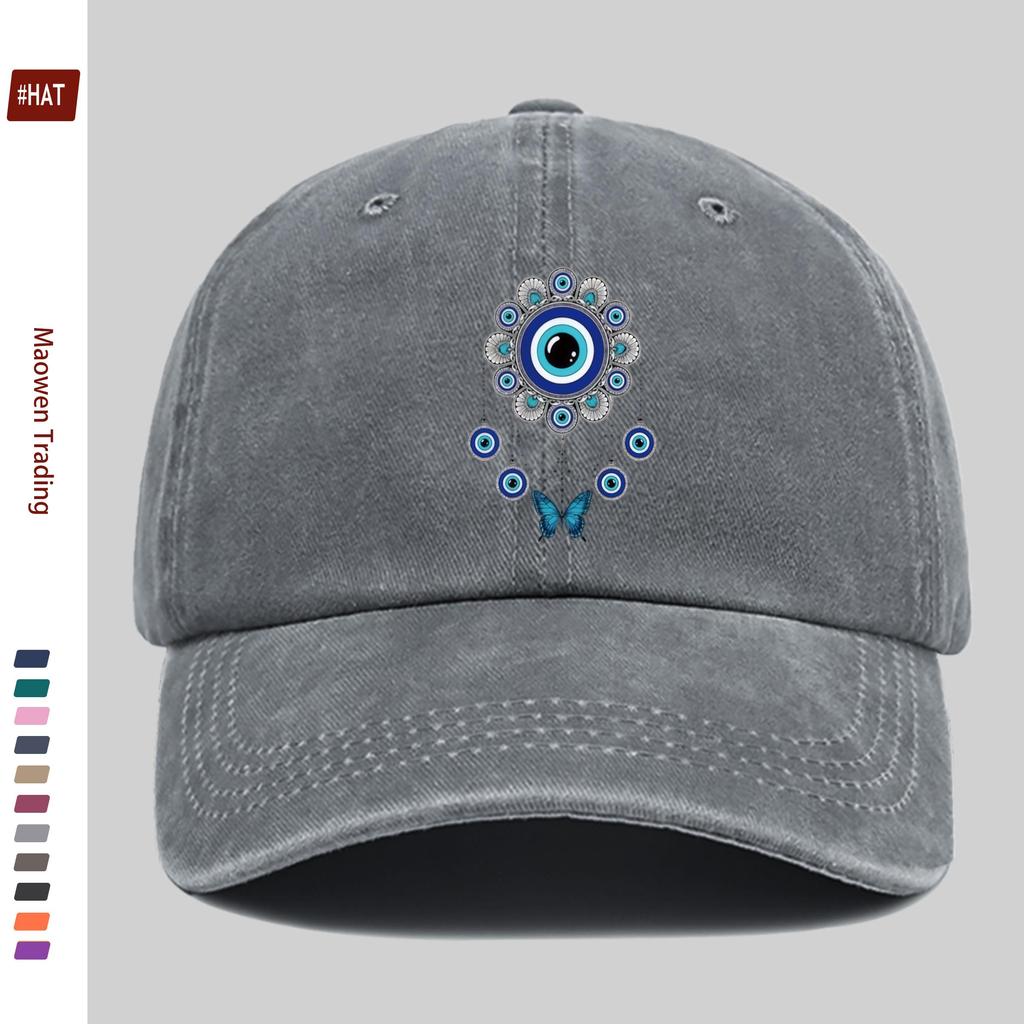 pc Butterfly Pendant Pattern Print Baseball Cap Sun Hat with Blue Butterfly Print Comfortable Lightweight Trucker Decorative Ha