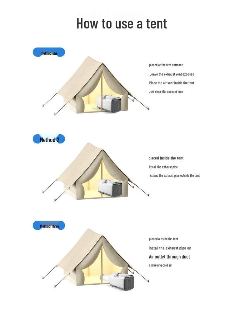 Portable Outdoor Camping Tent Air Conditioner - Mobile, Freestanding, Compact Unit