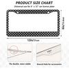 Kigai Black And White Polka Dot License Plate Frame - 2 Pack Universal Stainless Steel License Plate Frame With Screws Included (2 Holes)