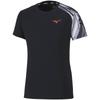 Volleyball Wear Practice Shirt Short Sleeve Sweat Absorbent Quick Drying Mizuno Move Tech V2MAA003 Black 2XL N-XT