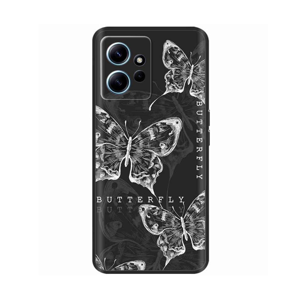Для Xiaomi Redmi Note 12 4G Чехол Милый Расписной Цветок Задняя Крышка Полная Защита Мягкий ТПУ Кок Для Redmi Note 12 4G Чехлы для Телефона