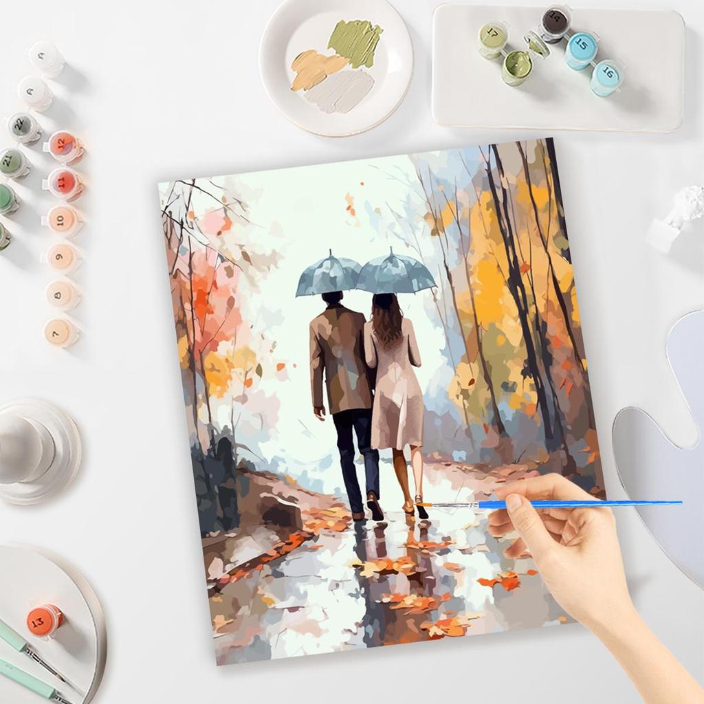 Рамка для любовника, наборы для рисования по номерам для взрослых, наборы, осенний лесной пейзаж, картина по номерам, подарок «сделай сам», для домашнего декора, 40x50 см