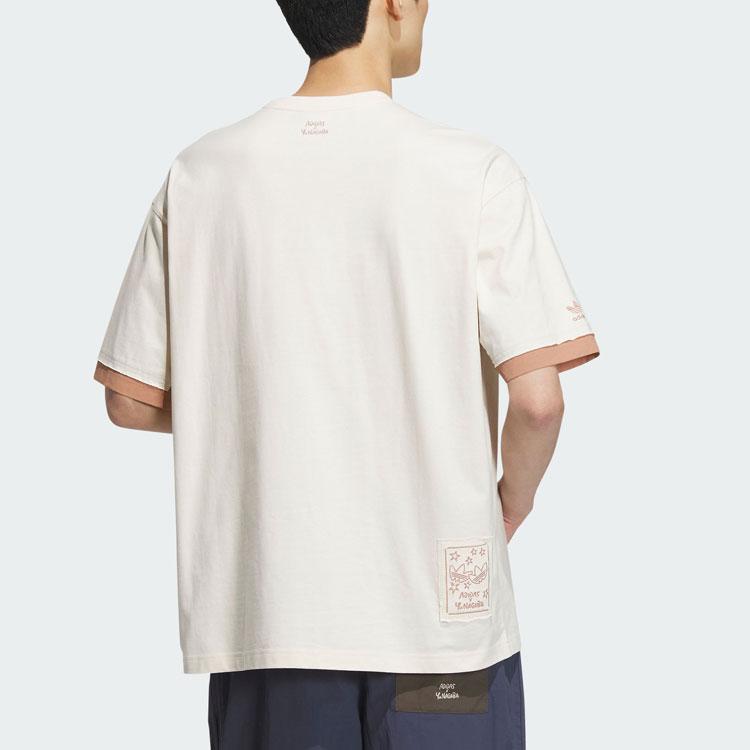 Yu Nagaba x Adidas Originals SS23 Футболка с нарисованными вручную звездами Топы унисекс Wonder-White IS0638