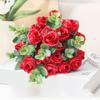 10 головок Искусственные цветы Свадебный букет Домашнее украшение Искусственные розы