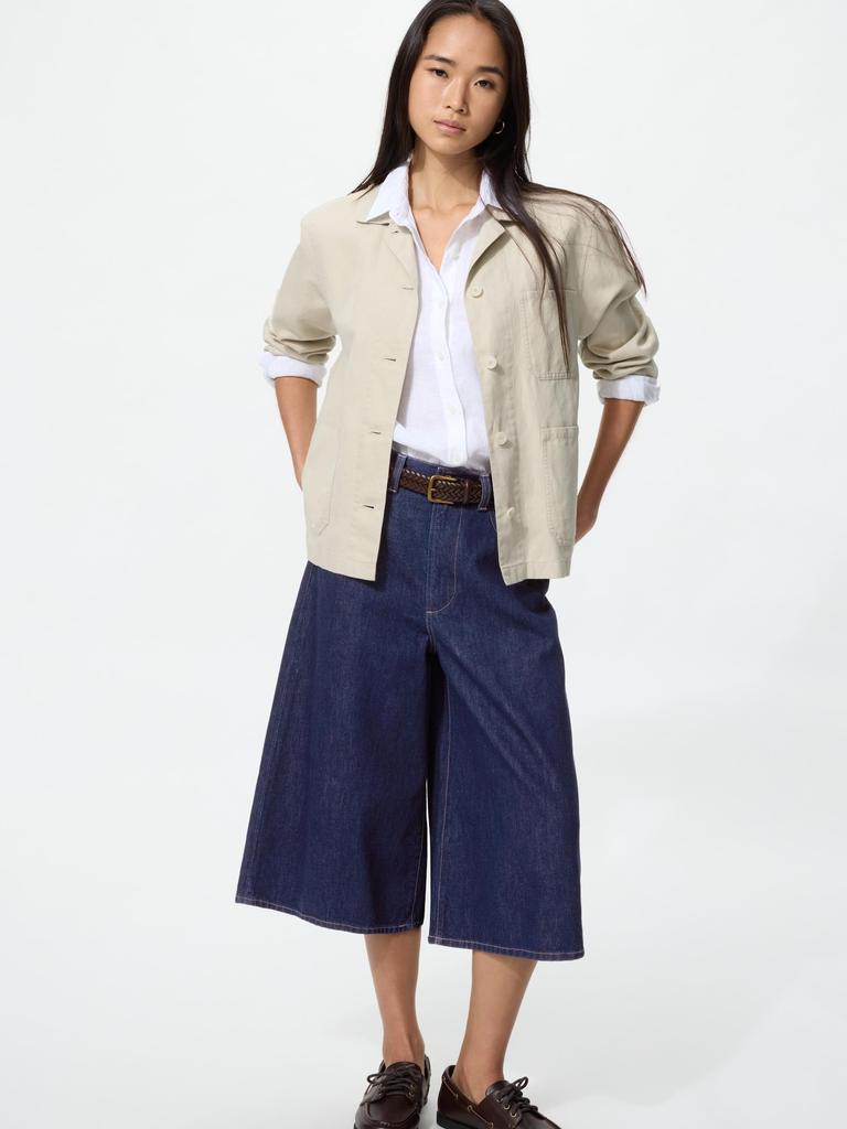 Uniqlo Японские джинсовые кюлоты