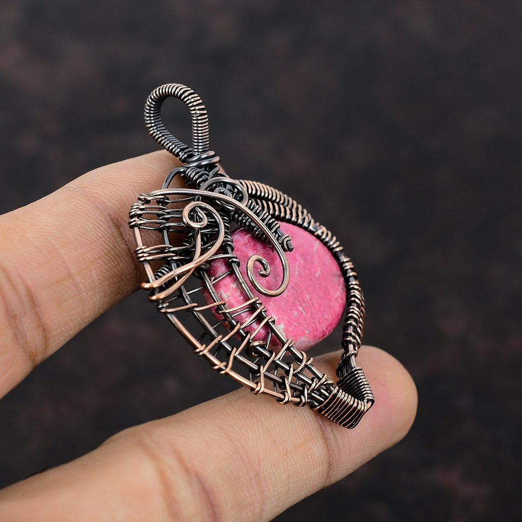 Подвеска Тулит, медная проволока, обернутая подвеской из драгоценного камня, подвеска из медной проволоки, ювелирные изделия ручной работы, этнические украшения для подарка, лечебный камень