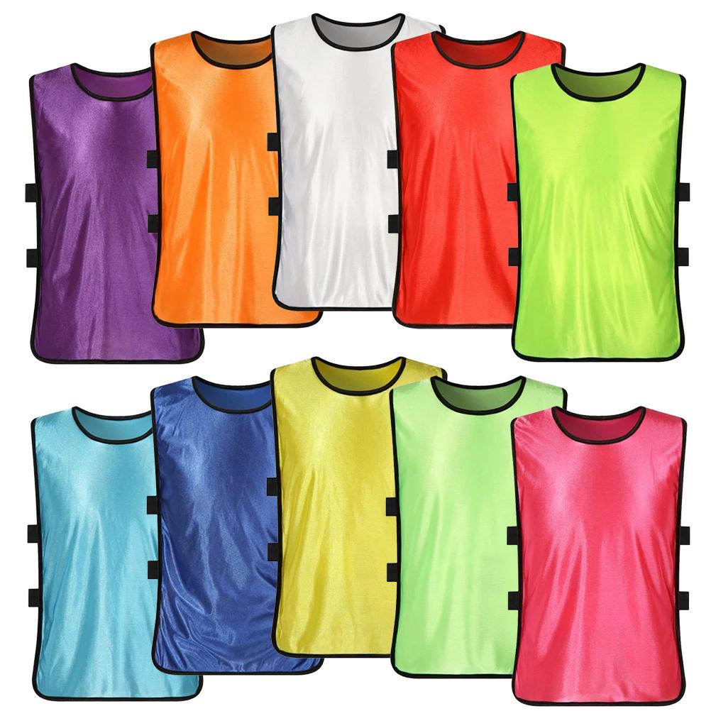 10 шт. Детские тренировочные жилеты для скрэммиджа, тренировочные майки, манишки для футбола, баскетбола, футбола