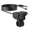 Адаптер питания для мотоцикла с портами USB C PD 36 Вт и USB A 18 Вт, светодиодным вольтметром, независимым выключателем для квадроцикла, трайка,