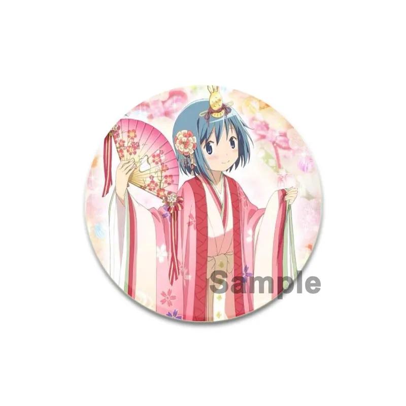 32/44/58 мм Puella Magi Madoka Magica Pin Милая аниме-фигурка Homura Miki Sayaka Брошь Значок для косплея Рюкзак Обувь Ювелирные изделия Аксессуары Подарки