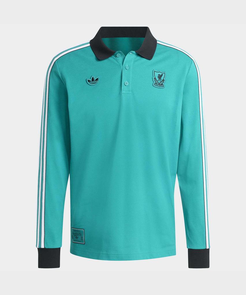 adidas Мужская футболка-поло с длинным рукавом Liverpool FC Terrace Icon - Мятный / Jw5471