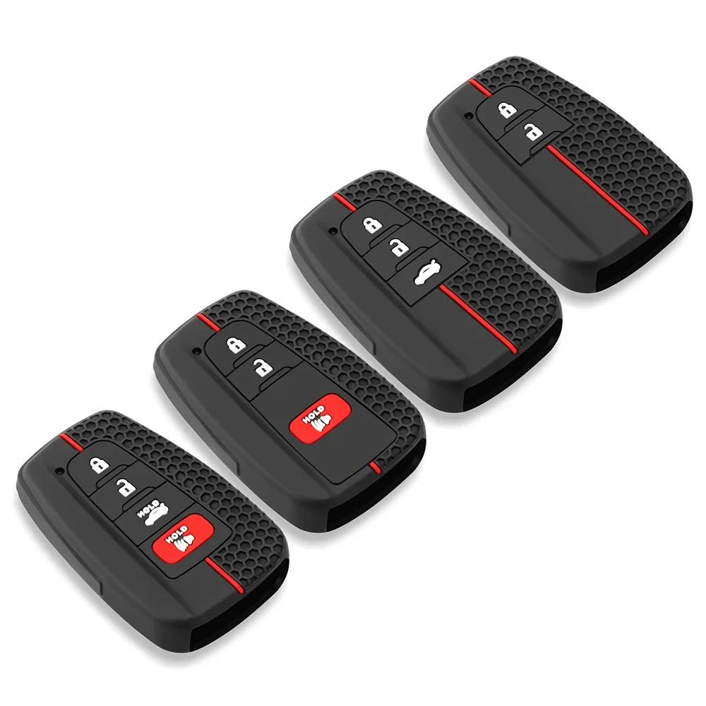 2/3/4 кнопки силиконовый чехол для автомобильного ключа держатель для брелока для Toyota Prius Camry Corolla Avalon CHR RAV4 Land Cruiser Prado брелок