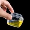 50Pcs/Pack Square Sauce Cup With Cover Clear Mini Plastic Dipping Sauce Cups