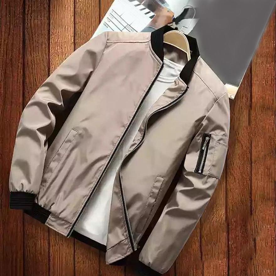 Autumn Winter Fashion Temperament Men's Jacket Stand Collar Youth Men's Slim Coat
