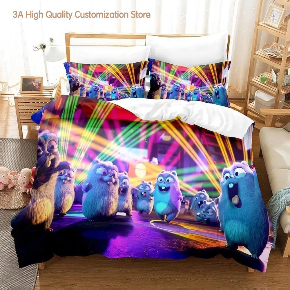 Grizzy and The Lemmings Bedding Set Single Twin Full Queen King Size Bed Set Aldult Boys Bedroom Duvetcover Sets 3D Print Kawaii